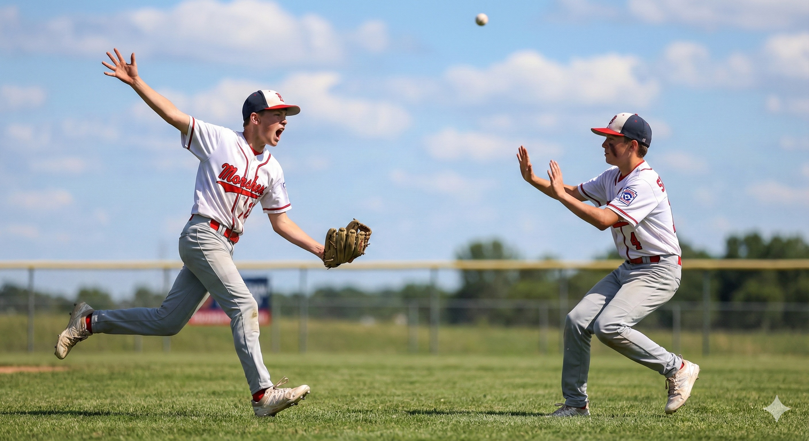 Outfielder Calling for the Ball