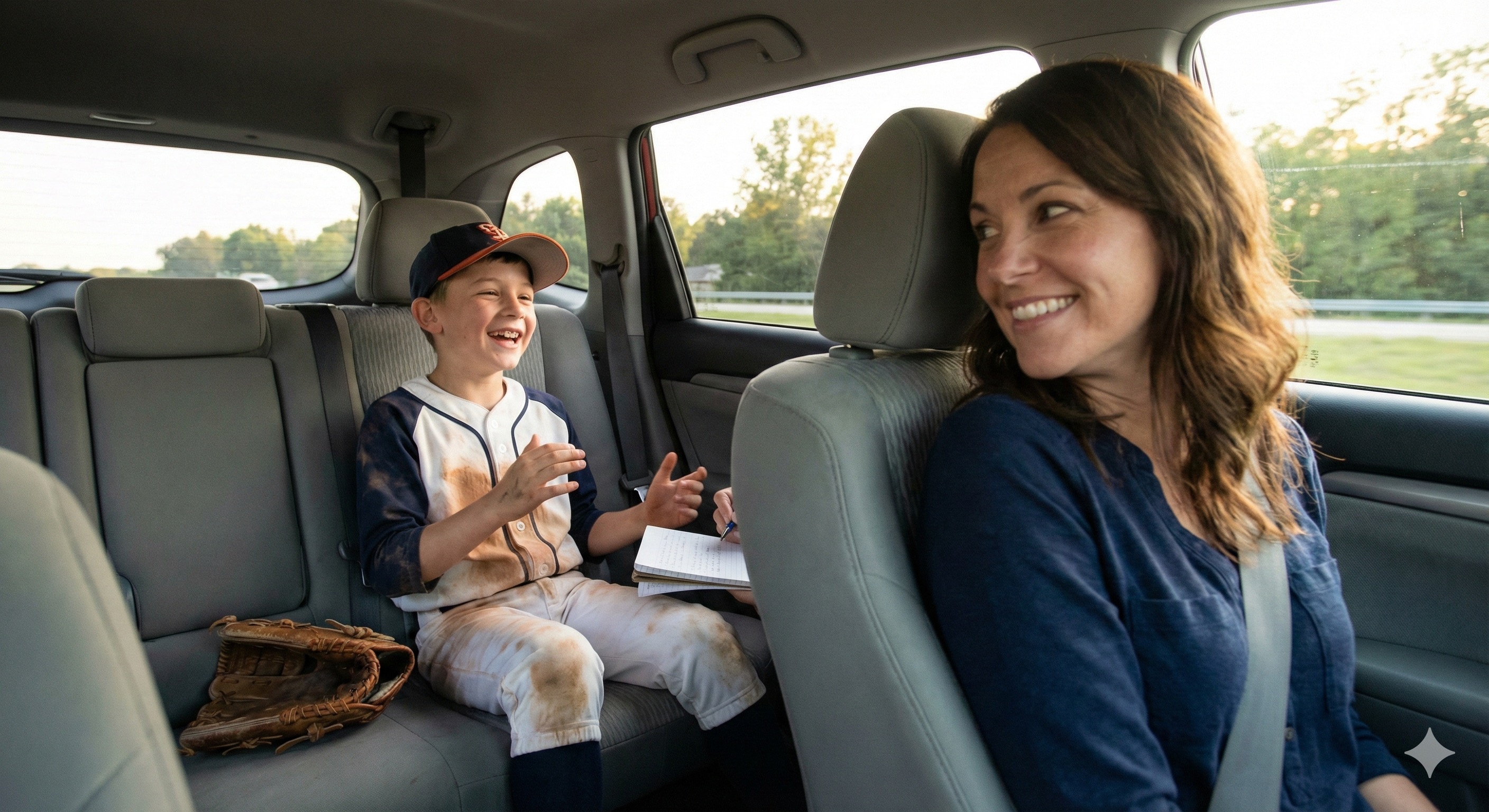 Parent and Child Baseball Conversation